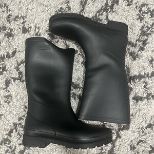 Tretorn Matte Black Waterproof Boots